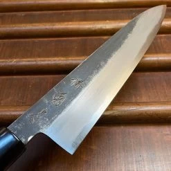 Sakai Kikumori Nakagawa 210mm Gyuto Aogami 1 Kurouchi Burnt Chestnut W/ Saya -Knife shop image 07ee876f 3720 48fb b3f6 cd83dd63e471