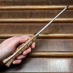 Nigara Hamono SG2 150mm Honesuki Kaku Kurouchi Tsuchime Stabilized Maple Burl Western Handle -Knife shop image 0a535031 f593 400f 9166 7ecc1114aa02