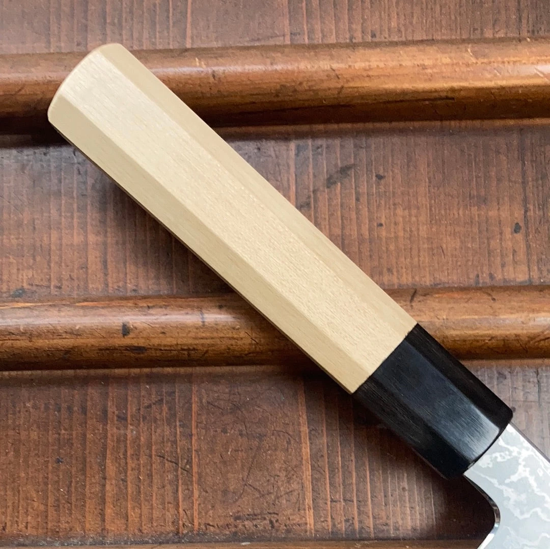 Sakai Kikumori X Bernal Cutlery Sori 255mm Kiritsuke Gyuto Aogami 1 Suminagashi 5 Sakai Kikumori X Bernal Cutlery Sori 255mm Kiritsuke Gyuto Aogami 1 Suminagashi - Image 3