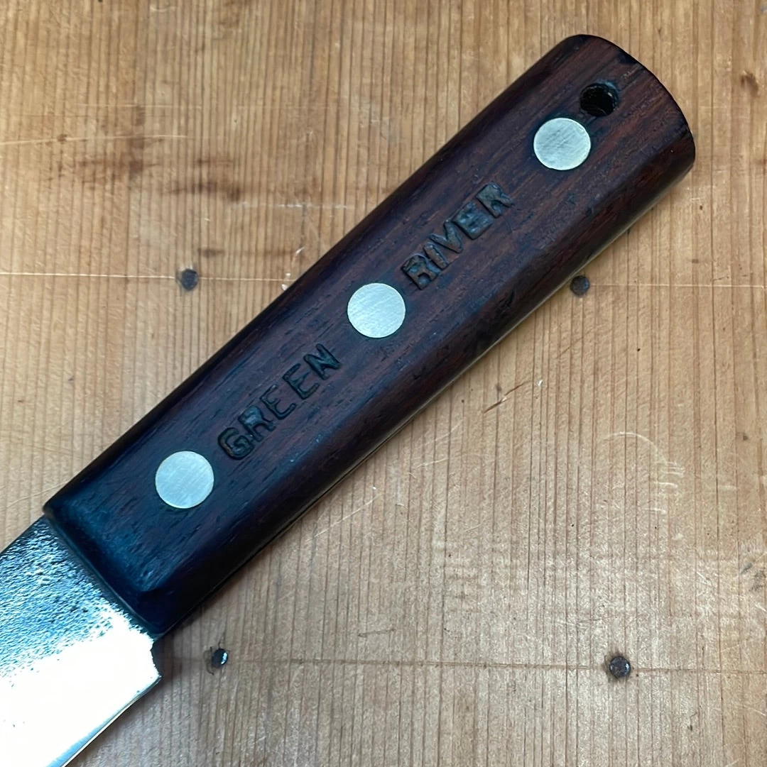 Vintage Russell Green River Works 10" Scimitar Carbon Steel & Rosewood 1920's-40's 4 Vintage Russell Green River Works 10" Scimitar Carbon Steel & Rosewood 1920's-40's - Image 2