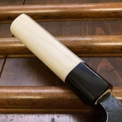 Kaji-bei 135mm Nakiri Iron Clad Shirogami 2 Kurouchi Buffalo Horn -Knife shop image 137d4678 2373 4eca aadd c640f6548ddc