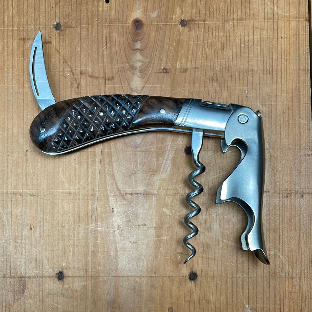 Fontenille Pataud Laguiole Magnum Sommelier Pocket Knife Carved Pinned Walnut 4 Fontenille Pataud Laguiole Magnum Sommelier Pocket Knife Carved Pinned Walnut - Image 2
