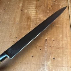 Vintage American Nogent Style 9.75" Slicer Forged Carbon Steel Antler Re-Handle -Knife shop image 17a042b8 3003 48e5 bae2 240827232384