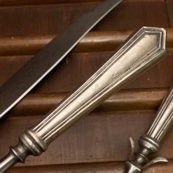 Vintage Unmarked 3pc Carving Set Carbon Steel Sterling Handles USA 1890’s-1920’s? -Knife shop image 19cefde9 d0c5 421f 90a0 8e3d2791273c