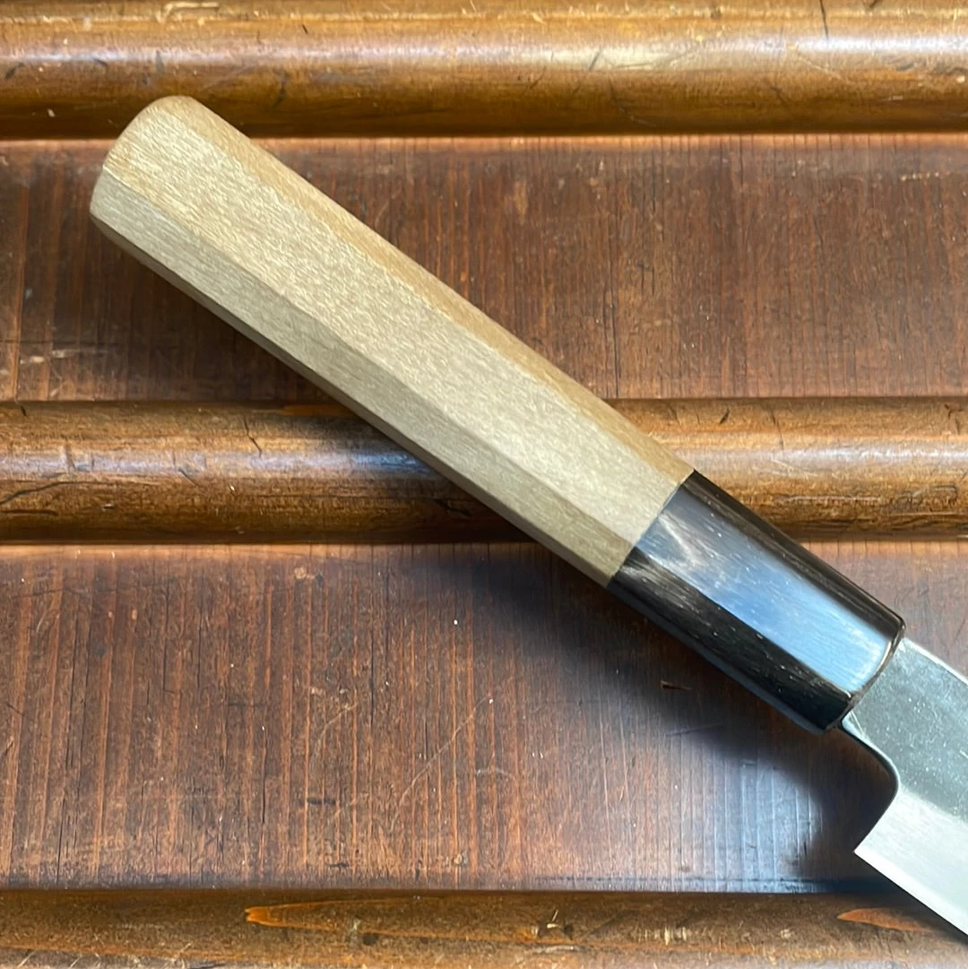 Sakai Kikumori Nakagawa 135mm Petty Shirogami 1 Kurouchi Ho Wood With Saya 5 Sakai Kikumori Nakagawa 135mm Petty Shirogami 1 Kurouchi Ho Wood With Saya - Image 3