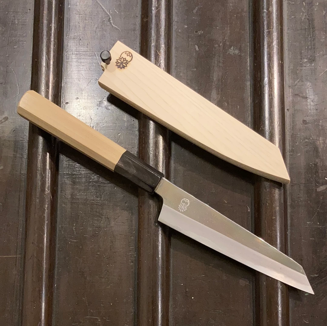 Sakai Kikumori Choyo 135mm Kiritsuke Petty Shirogami 2 With Saya 3 Sakai Kikumori Choyo 135mm Kiritsuke Petty Shirogami 2 With Saya