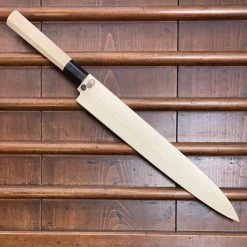 Sakai Kikumori Kikuzuki Uzu 300mm Yanagi Aogami 1 With Saya -Knife shop image 1dcef874 2108 453b 9ef3 f92edd33d29b