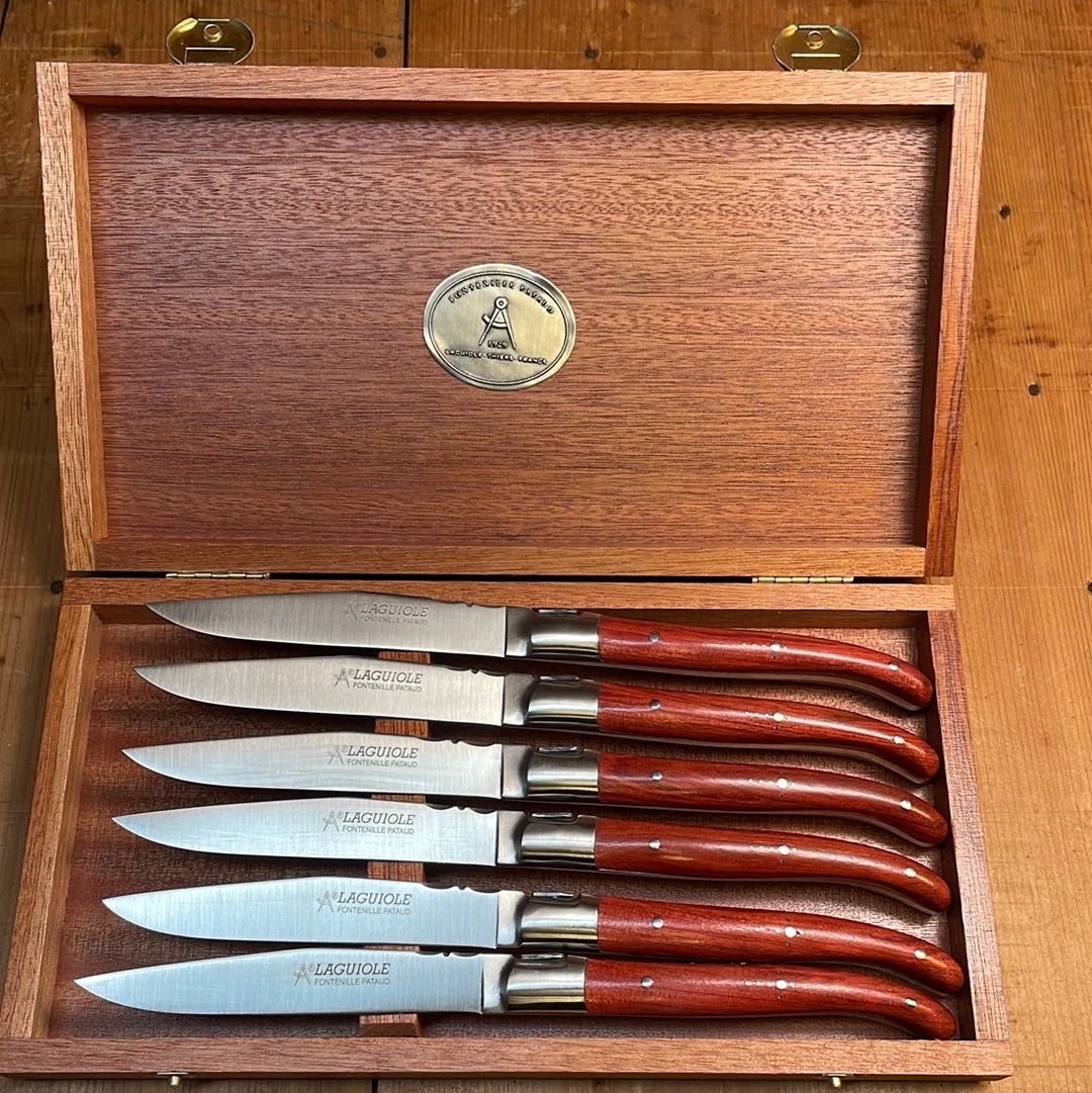 Fontenille Pataud Laguiole Steak Knife Set Of 6 Rosewood 6 Fontenille Pataud Laguiole Steak Knife Set Of 6 Rosewood - Image 4