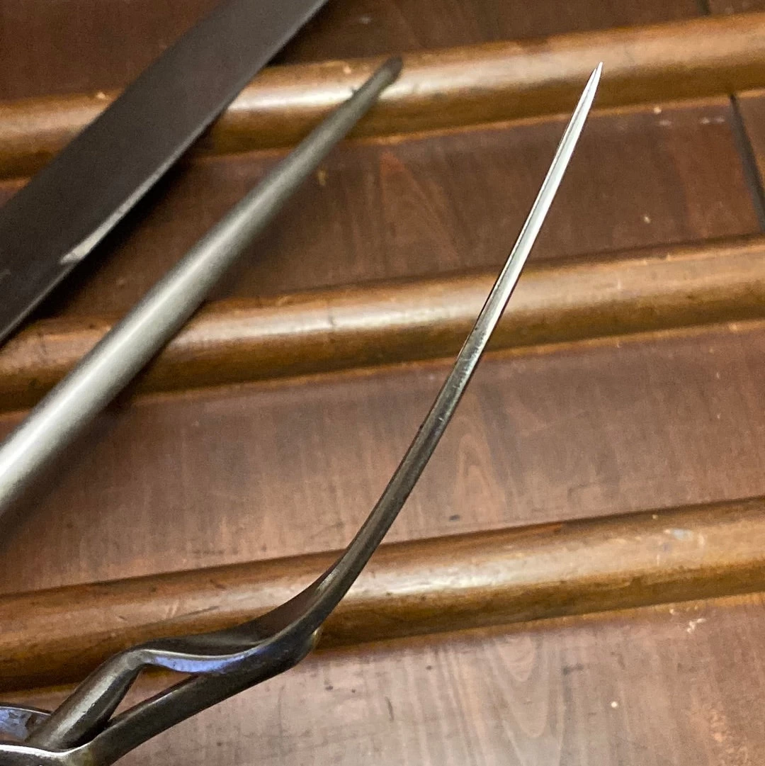 Vintage American Cutlery Co 3pc Carving Set Carbon Steel Stag C1900-1920 14 Vintage American Cutlery Co 3pc Carving Set Carbon Steel Stag C1900-1920 - Image 12