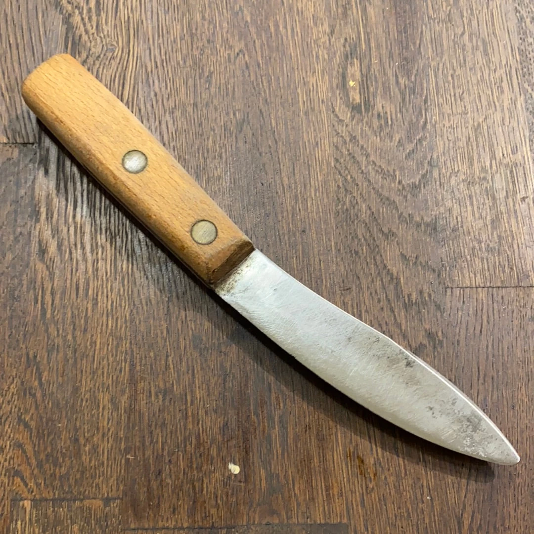 Vintage Village Blacksmith 5” Carbon Steel Skinning Knife Beech Handle 1930’s 4 Vintage Village Blacksmith 5” Carbon Steel Skinning Knife Beech Handle 1930’s - Image 2