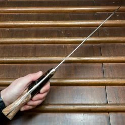 Nigara Hamono 255mm Kiritsuke Sujihiki SG2 Kurouchi Tsuchime Stabilized Maple Burl Western Handle -Knife shop image 27e67df0 e797 4738 84d9 00e41b017e55