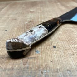Nigara Hamono 240mm Kiritsuke Gyuto SG2 Kurouchi Tsuchime Stabilized Maple Burl W/ Acrylic Western Handle 16 Nigara Hamono 240mm Kiritsuke Gyuto SG2 Kurouchi Tsuchime Stabilized Maple Burl W/ Acrylic Western Handle -Knife shop image 28a35280 0aa3 46d3 b4e5 41ccea8e1d88