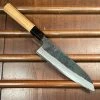 Kumokage 180mm Santoku Aogami 2 Kurouchi Carbon Damascus Oct Teak Horn -Knife shop image 28ecbace 3c4b 40e5 82d0 7a633428f586