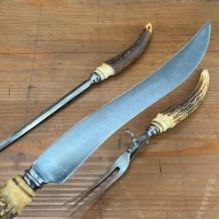 Vintage A J Jordan Carving Set AAA1 Sheffield England Curved Blade Horn Tip Handles 1880's-1920's 18 Vintage A J Jordan Carving Set AAA1 Sheffield England Curved Blade Horn Tip Handles 1880's-1920's -Knife shop image 2a5cf924 f77b 43bd b8ed feb3328ecca3