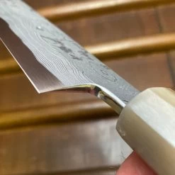 Hitohira Tanaka Manzo 300mm LEFTY Kiritsuke Yanagi Aogami 1 Damascus Ebony W/ Saya 21 Hitohira Tanaka Manzo 300mm LEFTY Kiritsuke Yanagi Aogami 1 Damascus Ebony W/ Saya -Knife shop image 2a8ae532 c4ae 472b 9342 497868ed6653