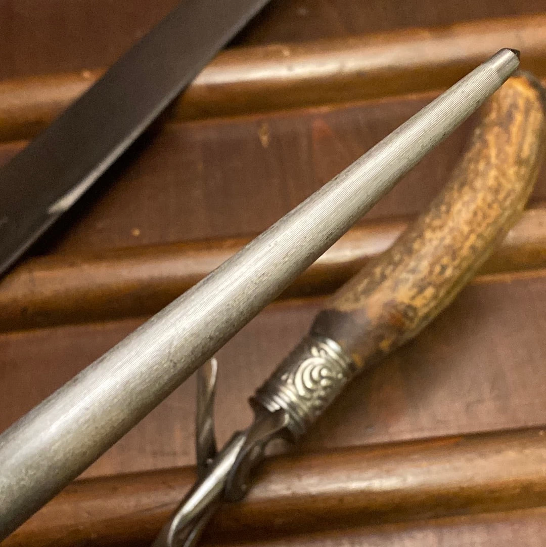 Vintage American Cutlery Co 3pc Carving Set Carbon Steel Stag C1900-1920 12 Vintage American Cutlery Co 3pc Carving Set Carbon Steel Stag C1900-1920 - Image 10