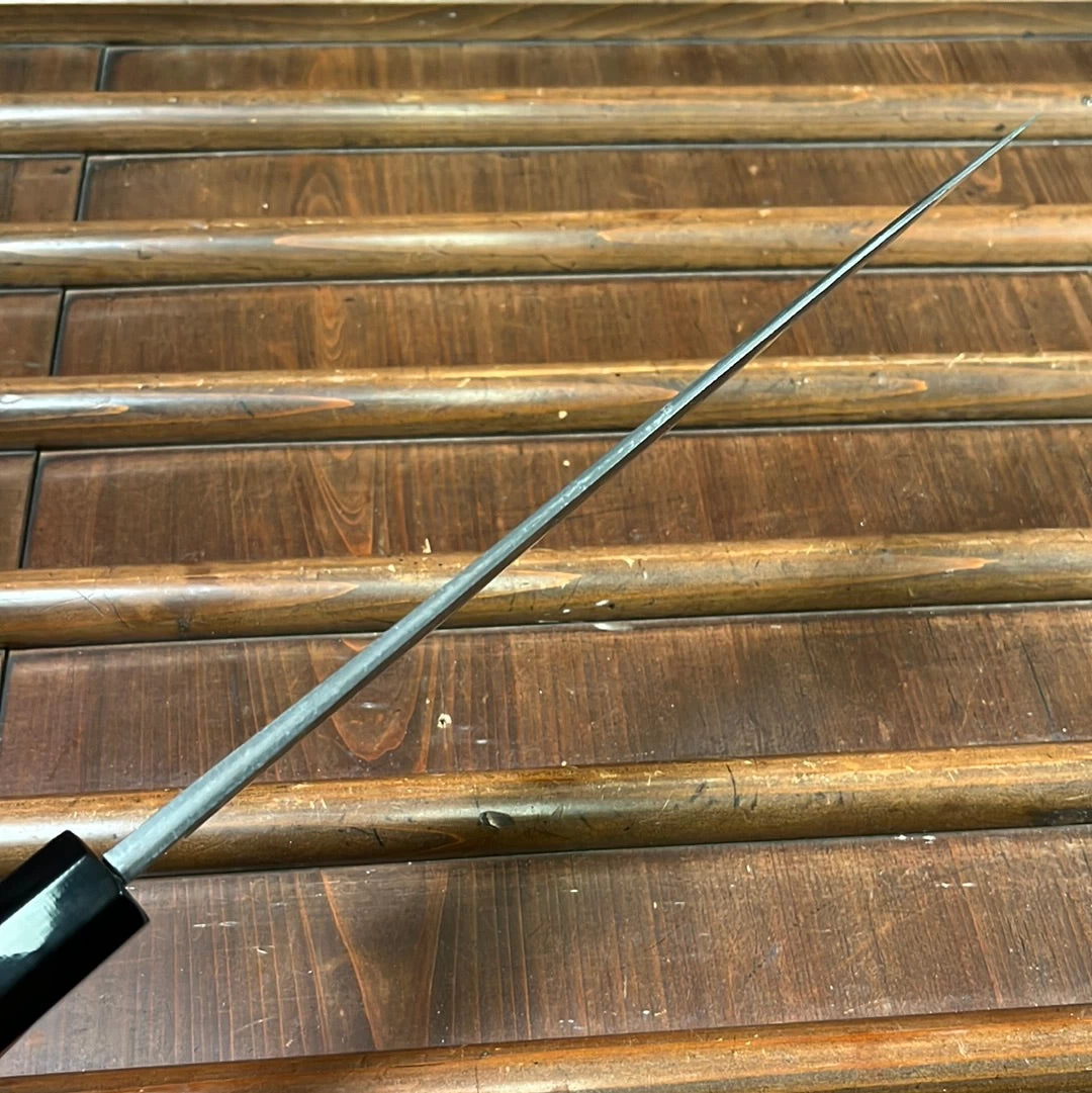 Mazaki 240mm Gyuto Shirogami 2 Kurouchi Finish Wenge 5 Mazaki 240mm Gyuto Shirogami 2 Kurouchi Finish Wenge - Image 3