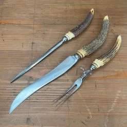 Vintage A J Jordan Carving Set AAA1 Sheffield England Curved Blade Horn Tip Handles 1880's-1920's 15 Vintage A J Jordan Carving Set AAA1 Sheffield England Curved Blade Horn Tip Handles 1880's-1920's -Knife shop image 2f6bd0c6 5425 48ca a5bd 2330d82e88c4