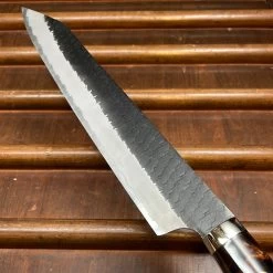 Nigara Hamono 255mm Kiritsuke Sujihiki SG2 Kurouchi Tsuchime Stabilized Maple Burl Western Handle -Knife shop image 30798374 bd80 4ec8 9e25 5c4a2650ef20