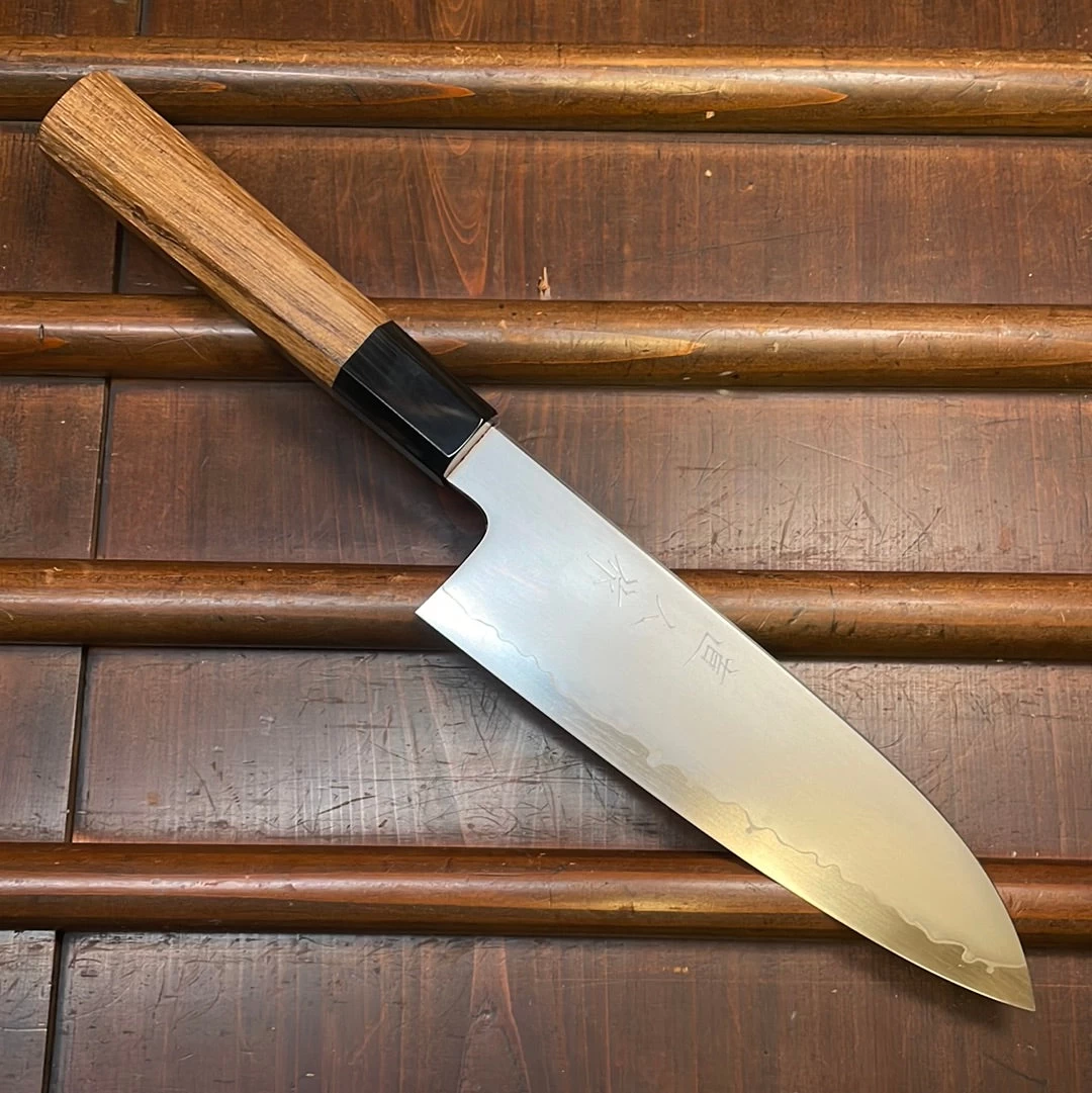 Myojin Naohito 180mm Santoku SG2 Stainless Kasumi Teak 3 Myojin Naohito 180mm Santoku SG2 Stainless Kasumi Teak