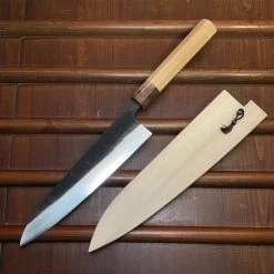 Konosuke Madei Sumiiro 210mm Gyuto SLD Kurouchi Nashiji - By Nihei With Saya -Knife shop image 332c7235 1f3a 44c3 ba99 a20440e51b83