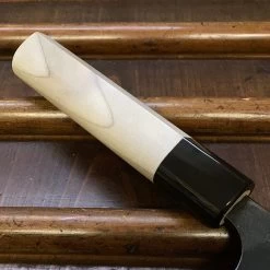 Kaji-bei 165mm Nakiri Iron Clad Shirogami 2 Kurouchi Buffalo Horn -Knife shop image 33f45a73 d50d 4dbd 8edd 9d4aceb40983