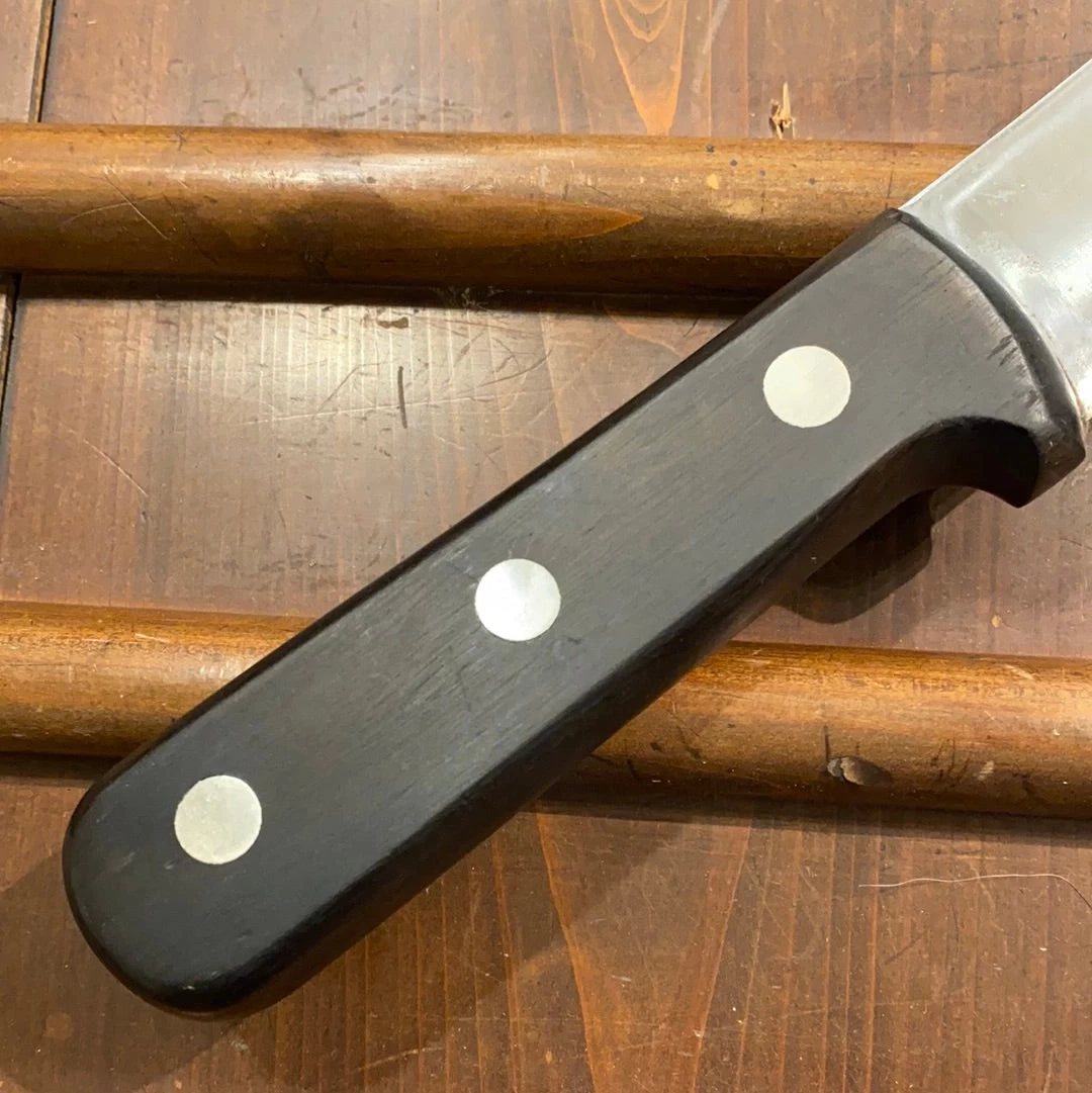 Vintage J.A. Henckels 10” Scimitar Carbon Steel 48-10” 1950’s Solingen VGC 9 Vintage J.A. Henckels 10” Scimitar Carbon Steel 48-10” 1950’s Solingen VGC - Image 7