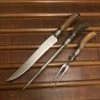 Vintage American Cutlery Co 3pc Carving Set Carbon Steel Stag C1900-1920 -Knife shop image 3bc657d5 6c19 44bb 8e0e ac858c8c09df