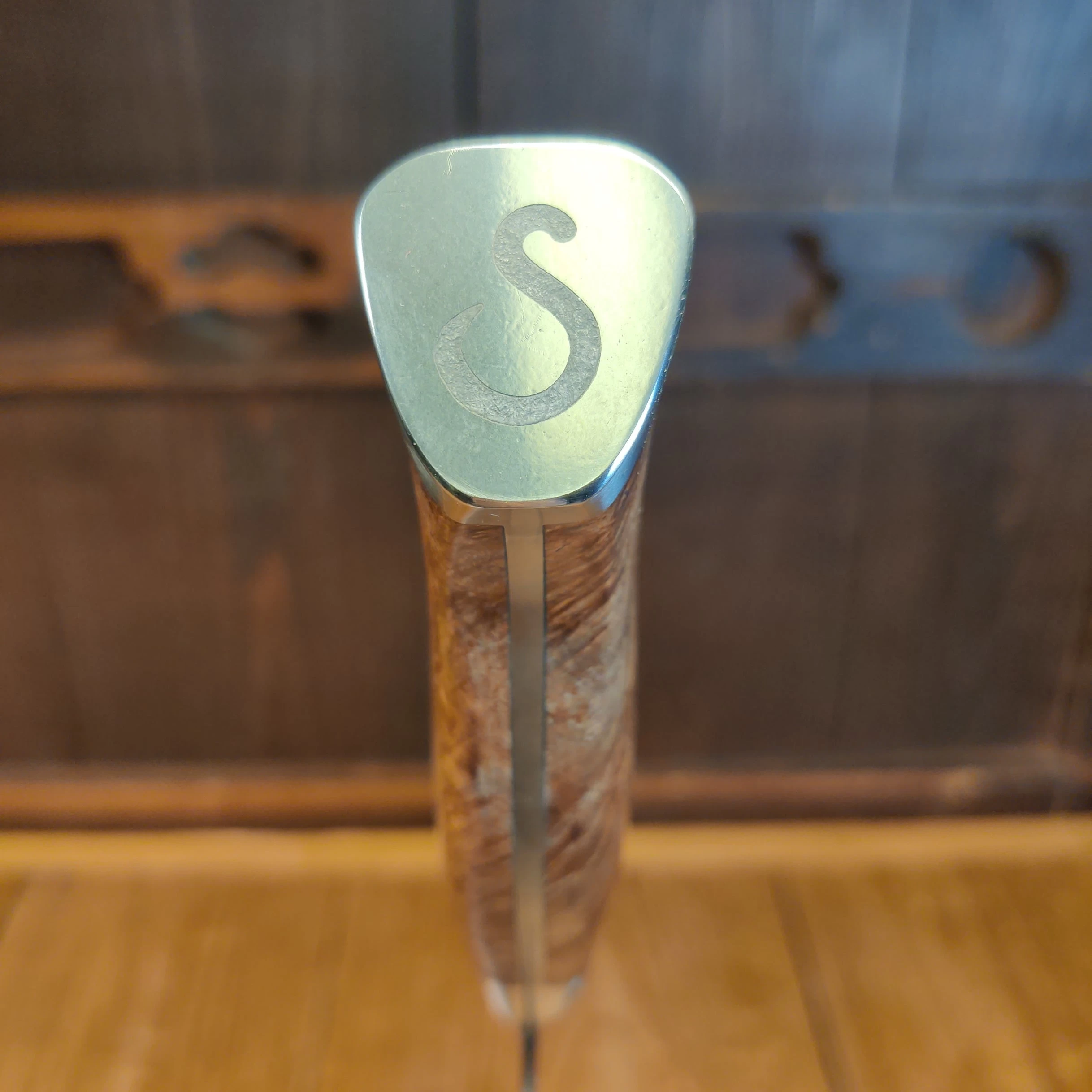 Steelport 10” Bread Knife 52100 Carbon Steel Stabilized Maple 6 Steelport 10” Bread Knife 52100 Carbon Steel Stabilized Maple - Image 4