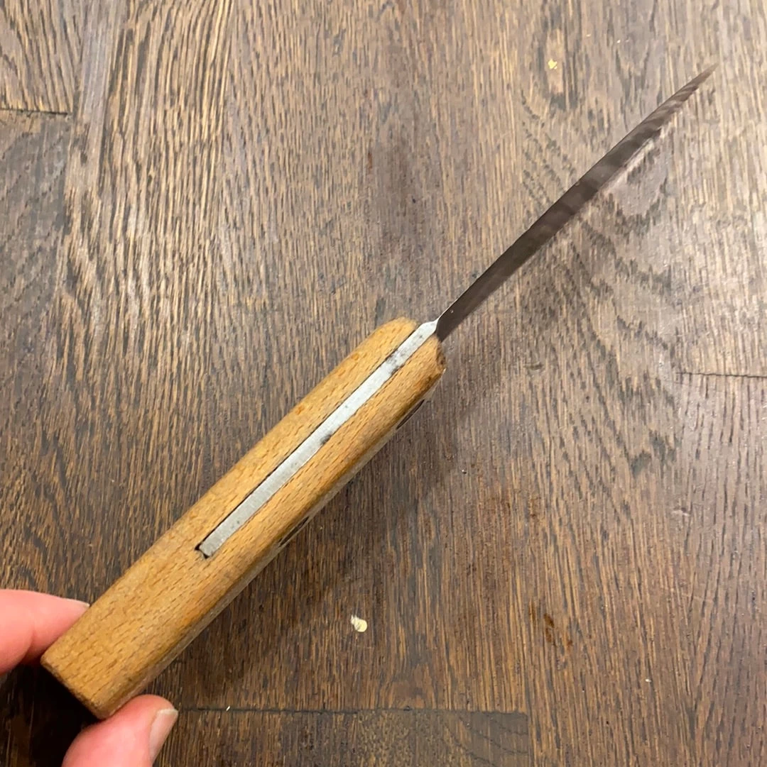 Vintage Village Blacksmith 5” Carbon Steel Skinning Knife Beech Handle 1930’s 6 Vintage Village Blacksmith 5” Carbon Steel Skinning Knife Beech Handle 1930’s - Image 4