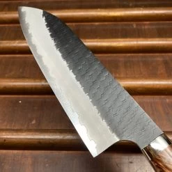 Nigara Hamono SG2 180mm Santoku Kurouchi Tsuchime Stabilized Maple Burl Western Handle -Knife shop image 458fa183 5af2 4020 a4e5 f3d02865d477