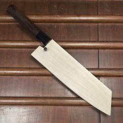 Sakai Kikumori Yugiri 180mm Kiritsuke Santoku Stainless Clad Aogami 1 Ebony With Saya -Knife shop image 45ce523b 8fcf 42b4 a4a5 c5e51cef8b8c