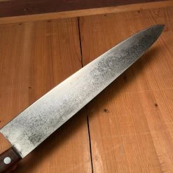 Vintage KA-BAR 14" Chef Knife Carbon Steel Custom Rosewood Handle -Knife shop image 466b4148 ad84 4f48 a5a8 b53e5ddbb3ff