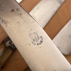 Vintage Au Kabile Table Knives Art Nouveau Carbon Steel & Horn France Set Of 4 -Knife shop image 481b05e8 2a04 4346 a9aa cdbcc78b665a