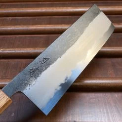 Hado Sumi 165mm Nakiri Shirogami 2 Kurouchi Finish Burnt Oak 12 Hado Sumi 165mm Nakiri Shirogami 2 Kurouchi Finish Burnt Oak -Knife shop image 4b5d8d8c c96a 49ee b10a 302797173c09