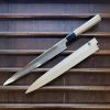 Sakai Kikumori Choyo 300mm Yanagi Shirogami 2 With Saya - LEFTY
