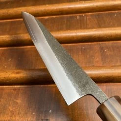 Konosuke Madei Sumiiro 150mm Petty SLD Kurouchi Nashiji - By Nihei W/ Saya -Knife shop image 547b036b 1015 4e64 9f1e ce0ff34e258c
