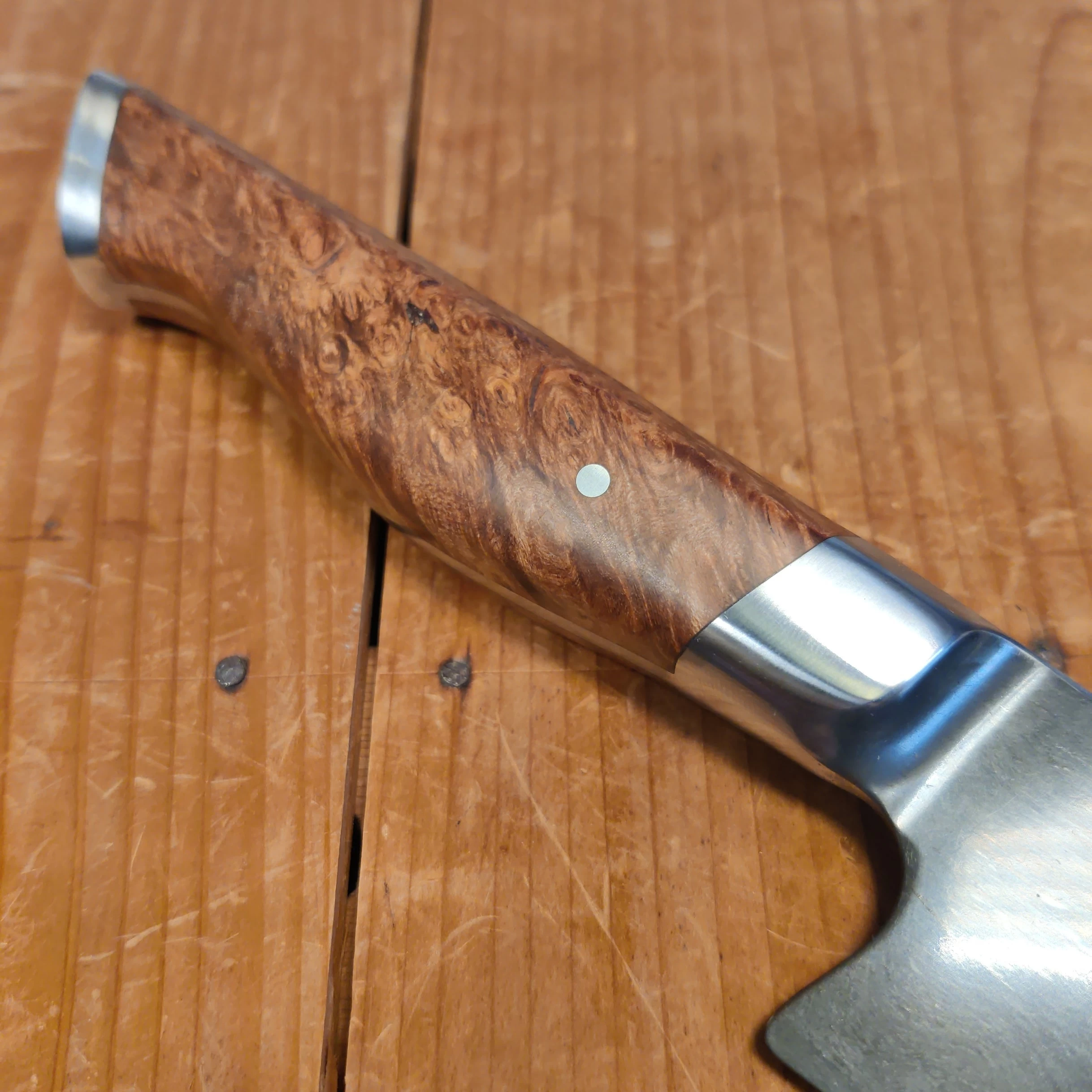 Steelport 10” Bread Knife 52100 Carbon Steel Stabilized Maple 4 Steelport 10” Bread Knife 52100 Carbon Steel Stabilized Maple - Image 2