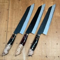 Nigara Hamono 240mm Kiritsuke Gyuto SG2 Kurouchi Tsuchime Stabilized Maple Burl W/ Acrylic Western Handle 17 Nigara Hamono 240mm Kiritsuke Gyuto SG2 Kurouchi Tsuchime Stabilized Maple Burl W/ Acrylic Western Handle -Knife shop image 5687efd4 abc3 4ff4 8b2f 9278ee6609ae