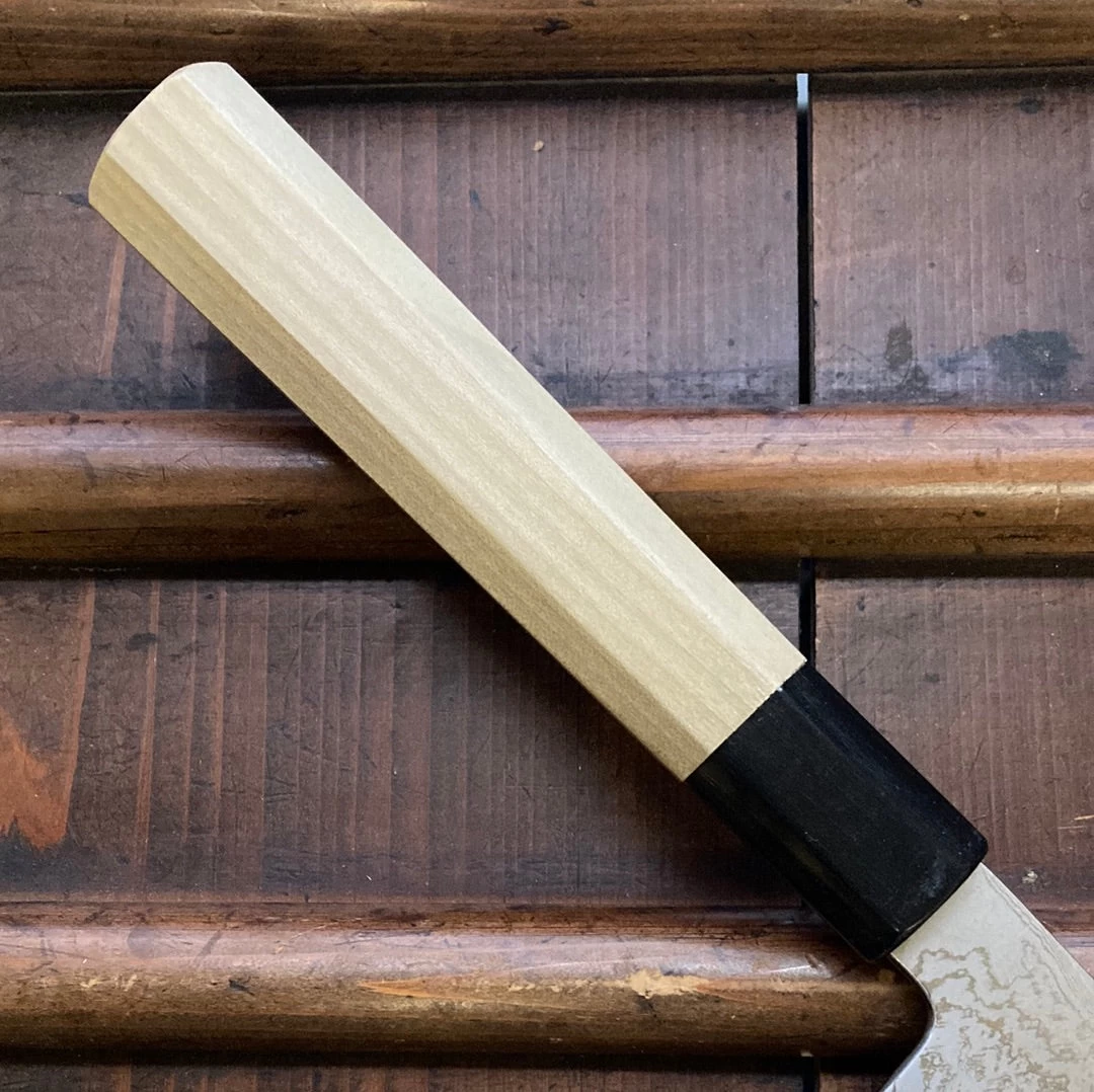 Sakai Kikumori X Bernal Cutlery Sori 270mm Kiritsuke Sujihiki Aogami 1 Suminagashi 5 Sakai Kikumori X Bernal Cutlery Sori 270mm Kiritsuke Sujihiki Aogami 1 Suminagashi - Image 3