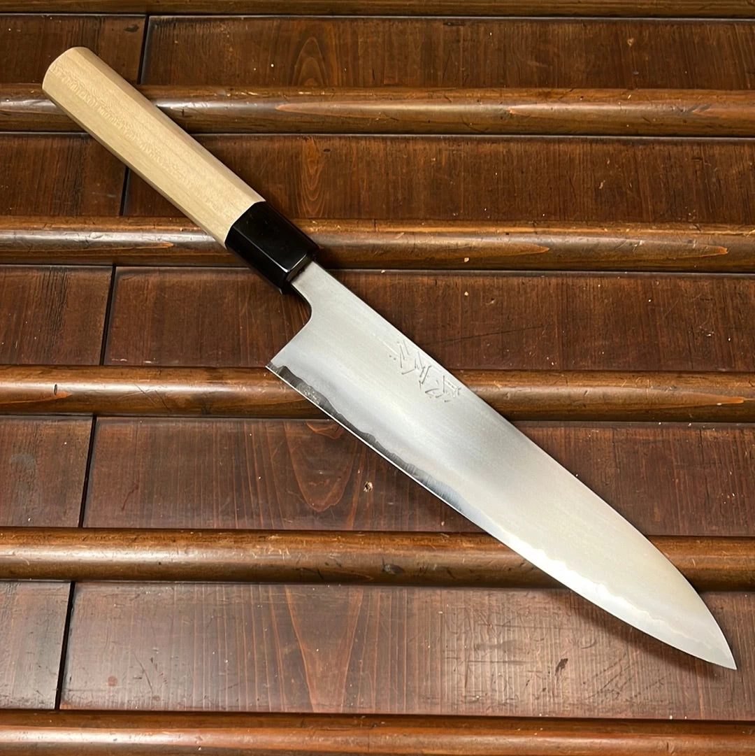 Wakui 210mm Gyuto Stainless Clad Shirogami 2 Migaki Warikomi Ho Octagonal 3 Wakui 210mm Gyuto Stainless Clad Shirogami 2 Migaki Warikomi Ho Octagonal