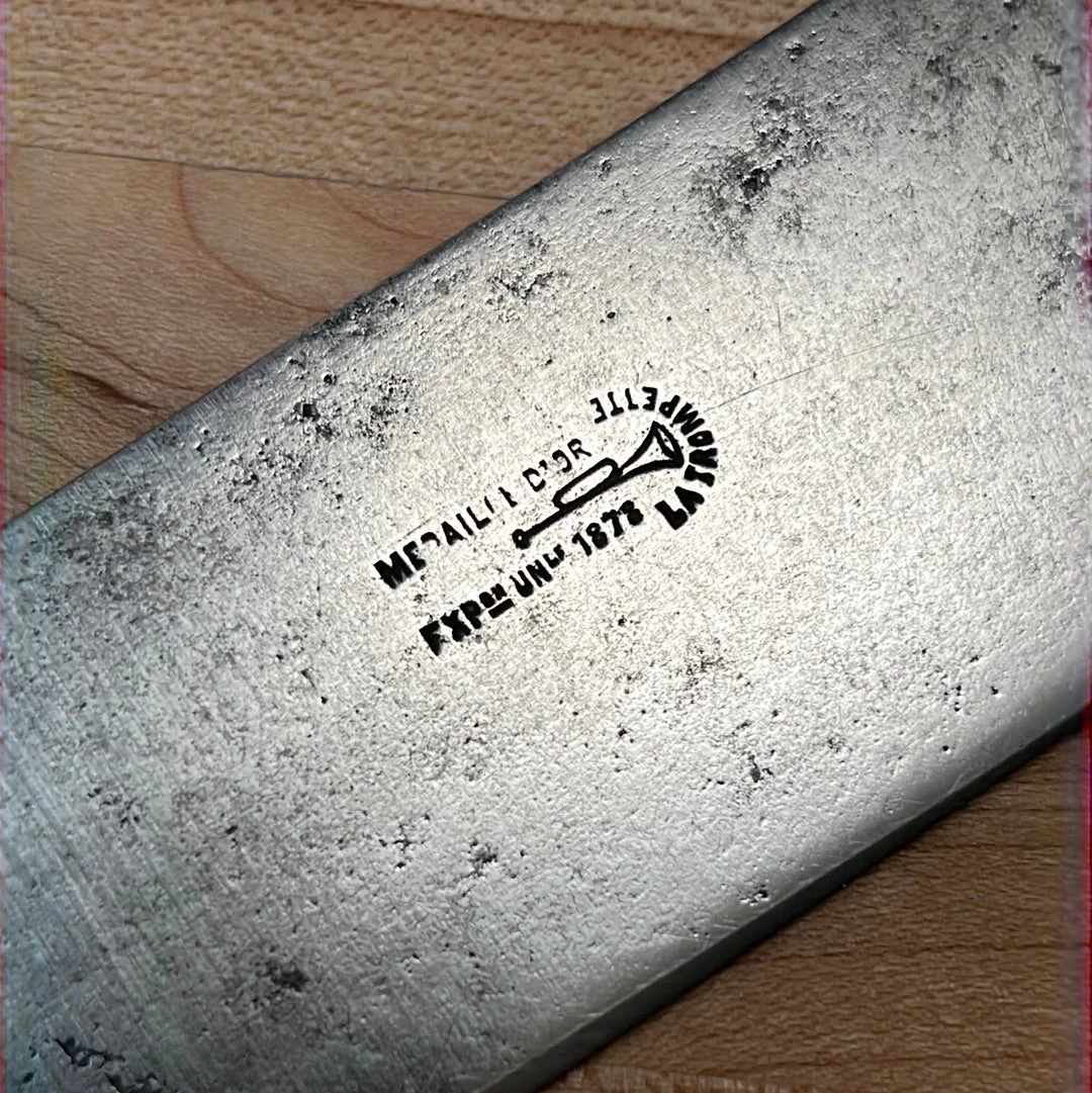 Vintage La Trompette 9.75" Nogent Style Chef Knife 1870's-1890 5 Vintage La Trompette 9.75" Nogent Style Chef Knife 1870's-1890 - Image 3