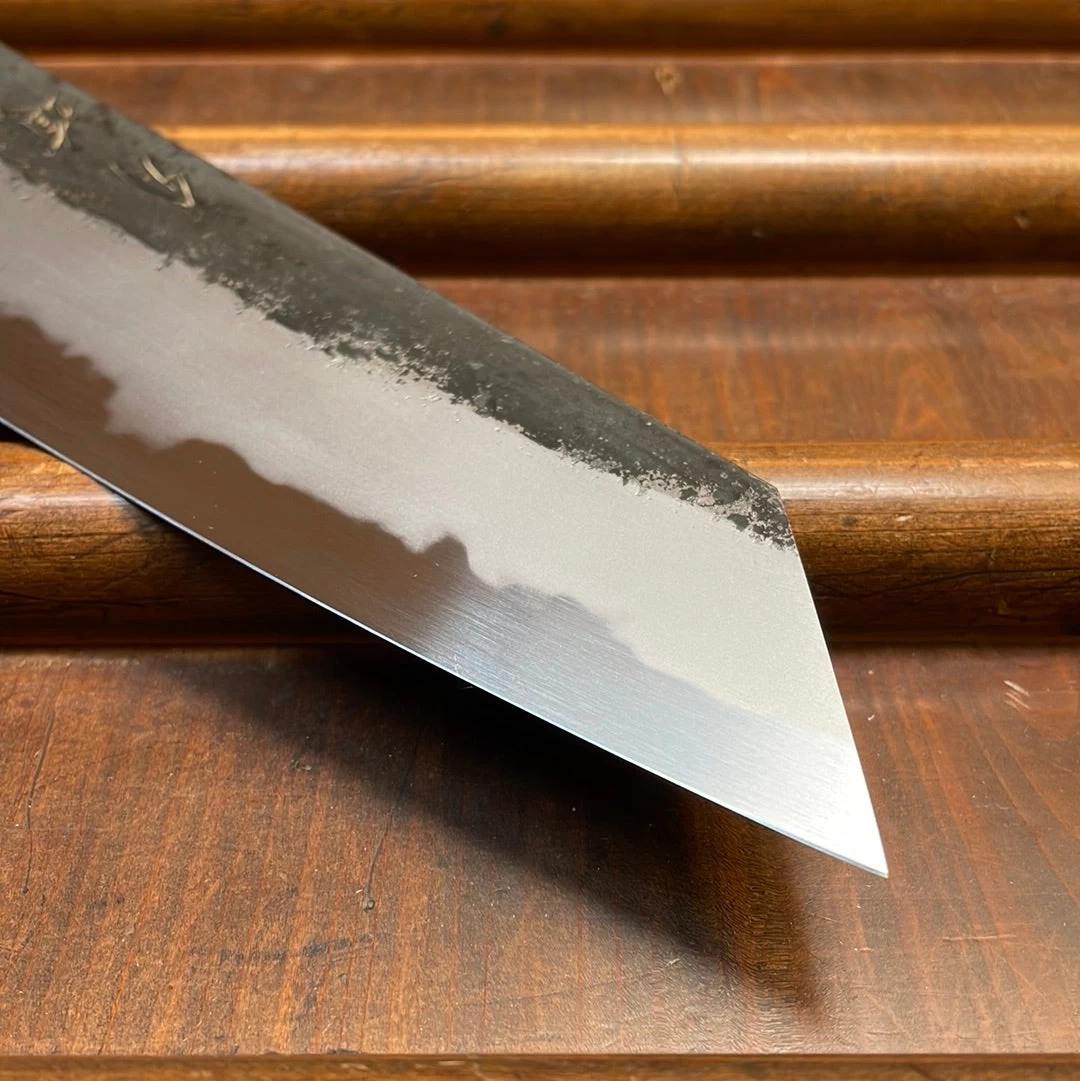 Hado Sumi 180mm Bunka Shirogami 2 Kurouchi Finish Burnt Oak 4 Hado Sumi 180mm Bunka Shirogami 2 Kurouchi Finish Burnt Oak - Image 2