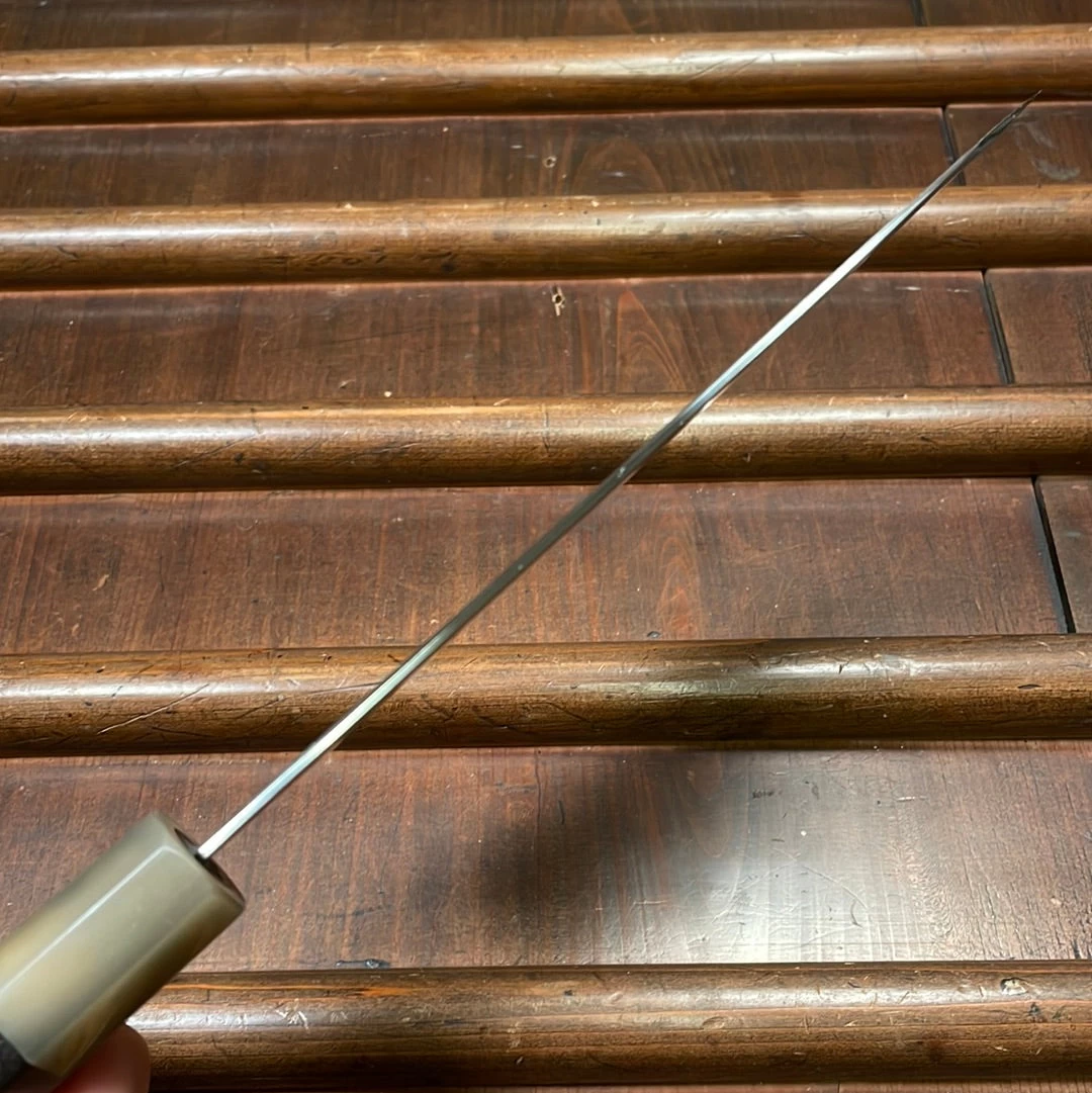 Hitohira Togashi 180mm Santoku Migaki Stainless Clad Aogami 1 Taihei Makassar Ebony Handle 8 Hitohira Togashi 180mm Santoku Migaki Stainless Clad Aogami 1 Taihei Makassar Ebony Handle - Image 6