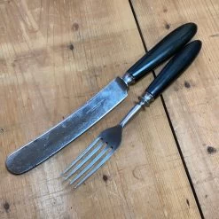 Vintage L F & C Aetna Works Set Of Forks & Knives Carbon Steel Gutta Percha 1870’s-90’s 11 Vintage L F & C Aetna Works Set Of Forks & Knives Carbon Steel Gutta Percha 1870’s-90’s -Knife shop image 656cb053 5b4a 4b62 a399 32fb2e3055bf