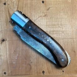 Fontenille Pataud Laguiole Sport 13cm Pocket Knife Damascus Walnut With Delicate Golden File Work Lockback -Knife shop image 666a96dd 89a9 4970 8c10 1d245036968f