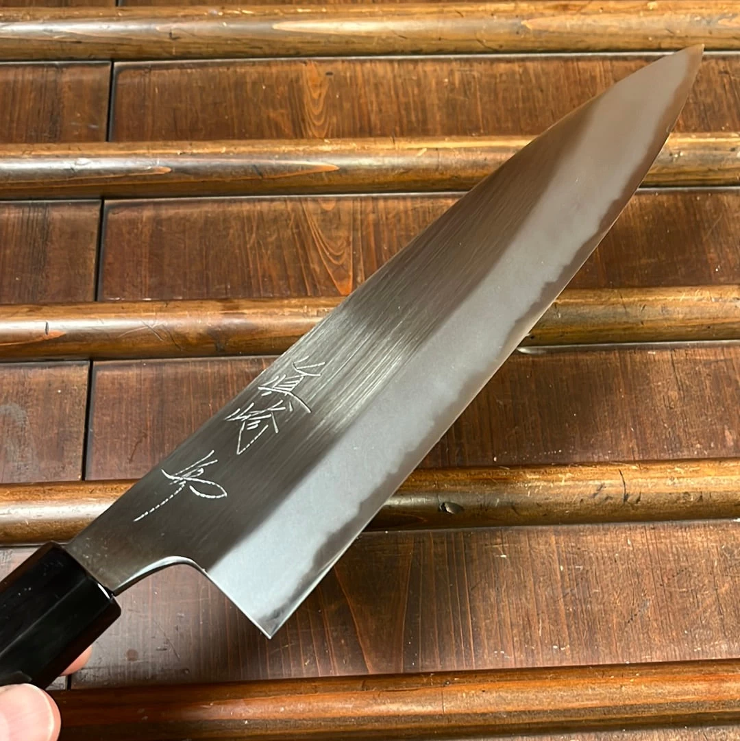 Mazaki 240mm Gyuto Shirogami 2 Migaki Finish Wenge 5 Mazaki 240mm Gyuto Shirogami 2 Migaki Finish Wenge - Image 3