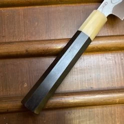 Seconds - Hitohira Tanaka Manzo 270mm LEFTY Kiritsuke Yanagi Aogami 1 Damascus Ebony With Saya -Knife shop image 6c632a34 ab6f 4004 8273 3d301393e72e