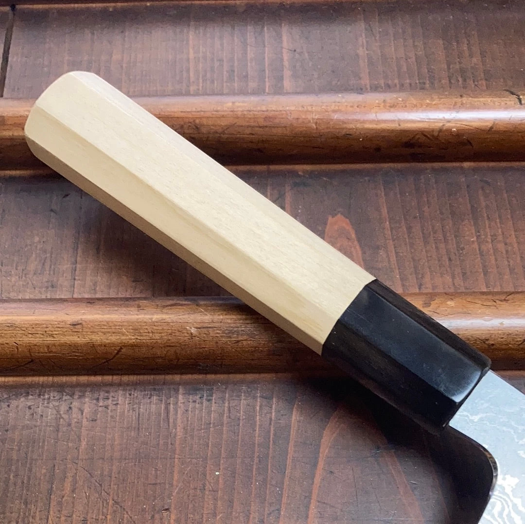 Sakai Kikumori Kikuzuki Uzu 240mm Kiritsuke Gyuto Aogami 1 With Saya 5 Sakai Kikumori Kikuzuki Uzu 240mm Kiritsuke Gyuto Aogami 1 With Saya - Image 3