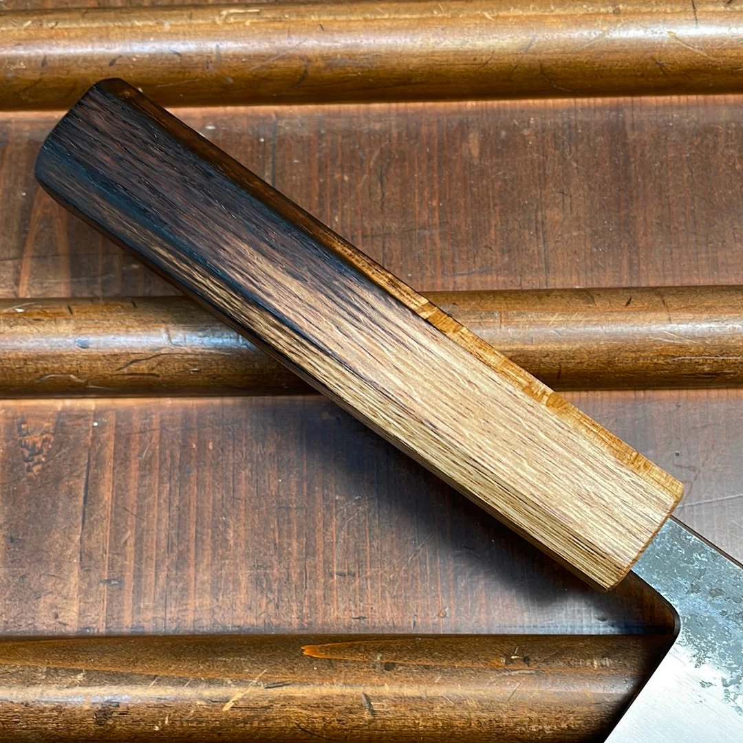 Hado Sumi 165mm Nakiri Shirogami 2 Kurouchi Finish Burnt Oak 4 Hado Sumi 165mm Nakiri Shirogami 2 Kurouchi Finish Burnt Oak - Image 2